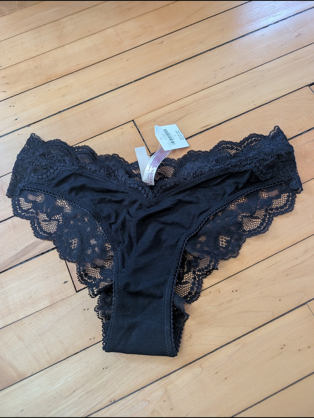 Anthropologie Black Lace Bikini Brief